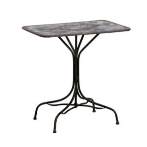 Metal bord rektangel antik rust sort 72x47x71cm - Se flere Metal møbler og Spejle